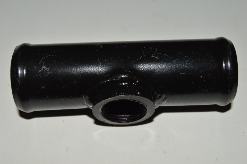 Патрубок радиатора подводящий металлический, прямой, под датчик ГАЗ-3102 D=38мм, L=100мм 