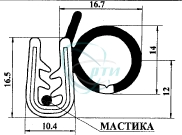 Уплотнитель проема двери 2121 перед. Уралэластотехника