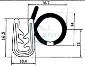 33 Уплотнитель проема двери УАЗ-31512, 31519 Уралэластотехника