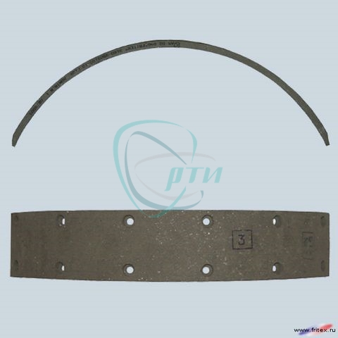 Накладка тормозная УАЗ-3160 длин. (б/асб.) сверл.