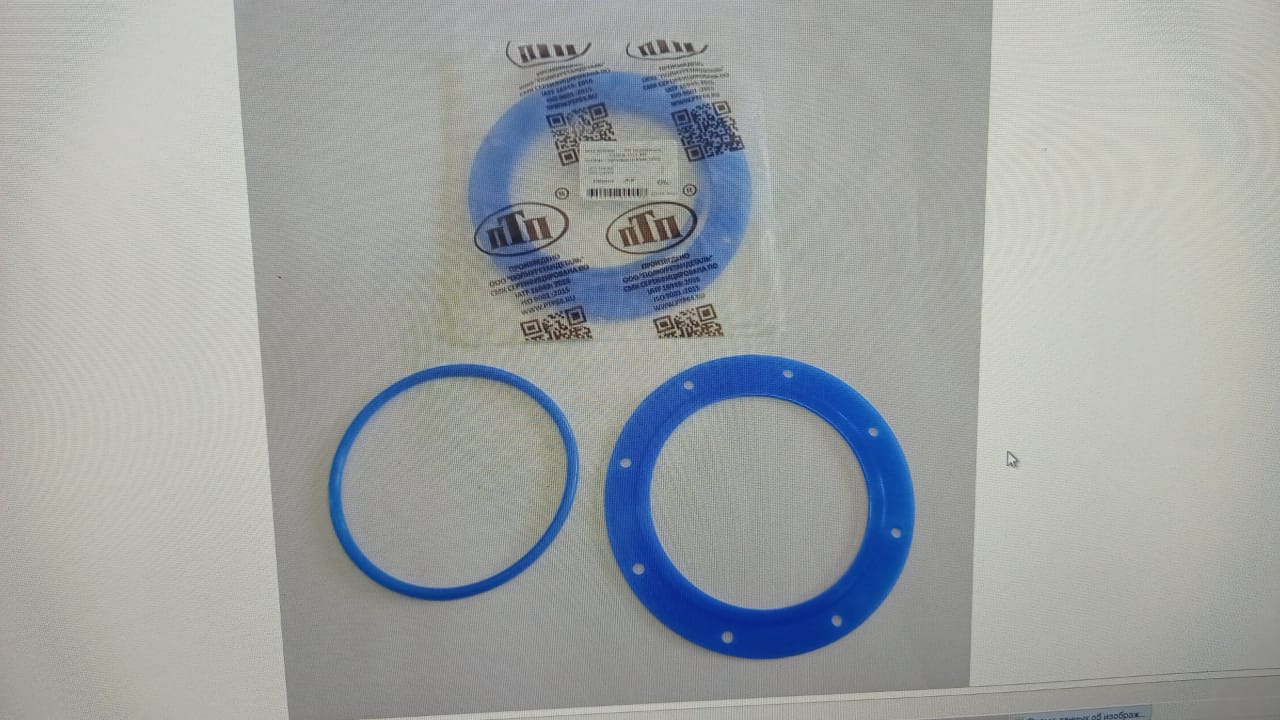 Р/к Бензонасоса ГАЗель ЗМЗ-405 (кольцо+прокладка) силик. синий