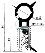 Уплотнитель багажника ГАЗ-3110 /4,3 м/ Уралэластотехника