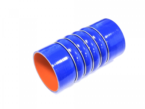 Патрубок интеркулера d100, L225CR 5/6 (силикон, с металлическими кольцами)