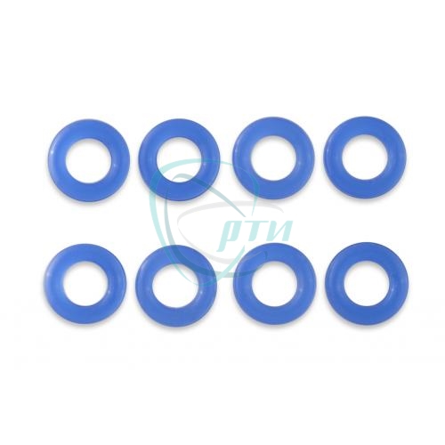 Кольцо форсунки ГАЗ с дв. 406, 405, 4216, ВАЗ-2110-15, 2170 (8 шт.) силикон синий
