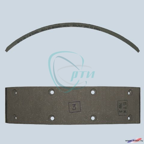 Накладка тормозная УАЗ-3160 кор. (б/асб.) сверл.