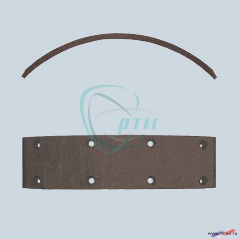 Накладка тормозная УАЗ, РАФ кор. сверл. (асбестовая)
