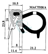 Уплотнитель проема двери 2110-12 перед. правый Уралэластотехника