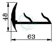 Уплотнитель двери изотерм. кузова 2-х лепестк. Обнинск