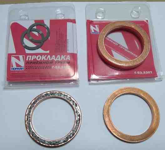 Прокладка трубы глушителя (приемной) Г-53 медь