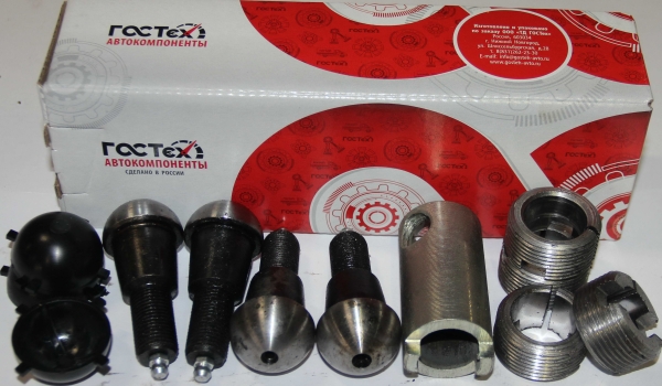 Шкворень УАЗ 3160, Хантер на мост Спайсер на вкладышах(пластик) в сб. (к-т 4 шт.+ ключ)