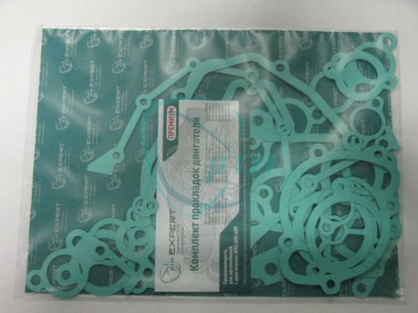 Прокладки двигателя 405, 409 (16 шт.) ЕВРО-3 Фритекс (без асбеста) Комплект (зеленый)