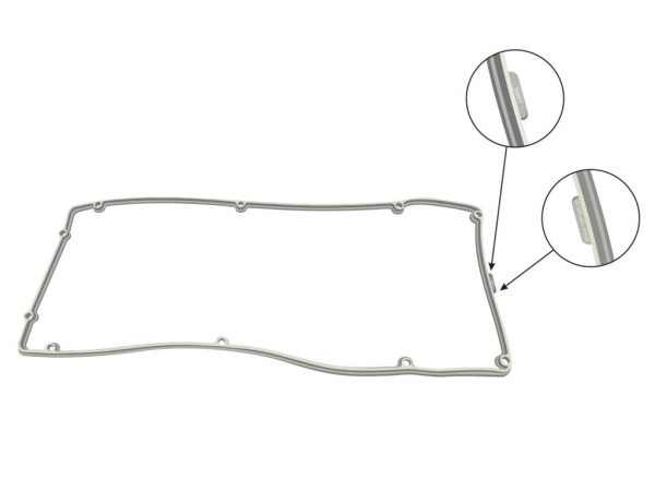Прокладка клапанной крышки для а/м Г-2705, 3302, УАЗ Хантер с дв.ЗМЗ-409 Евро-4 (силикон МБС, белы