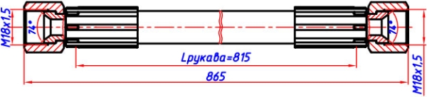Шланг ГУР КамАЗ высокого давления (длинный) (ДЗТА)