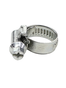 Хомут червячный  10-18/9 (цинковое хроматирование) Завод ТРУД