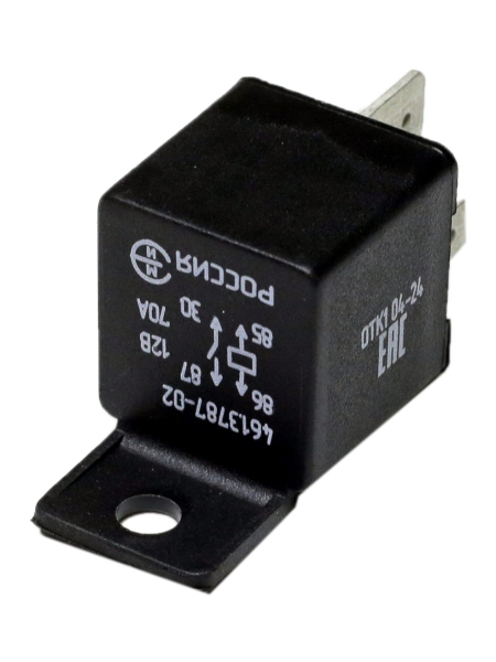 Реле стартера ГАЗ, УАЗ (12В, 70А) 4-контактное с кронштейном