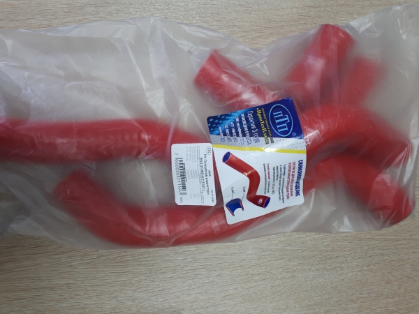 Патрубки радиатора ВАЗ 21082 (к-т 4 шт.) красный ПТП