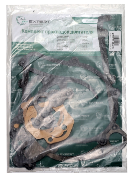 Прокладки двигателя для а/м ГАЗ-53, дв. ЗМЗ 511 (11 шт.) паронит/картон Комплект