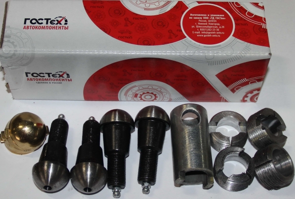 Шкворень УАЗ 3160, Хантер на мост Спайсер на вкладышах(латунь) н/о в сб. (к-т 4 шт.+ ключ)