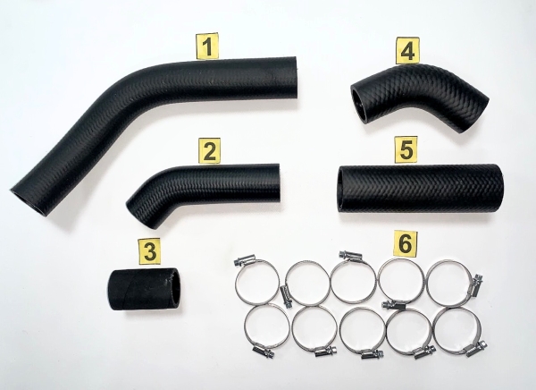 Патрубки радиатора 3302 (УМЗ-100 дв.) 5шт. с хомутами ФАРЕР