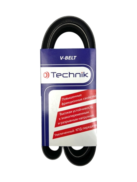 Ремень 1370 (6/PK) поликлиновой (Technik) ГАЗ 3302, дв 406, УАЗ, Chrysler, Dodge, Fiat, Land Rov