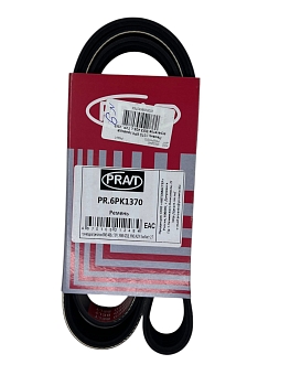 Ремень 1370 6РК привода агрегатов ЗМЗ 406 c ГУР, УМЗ 4216, УМЗ A274 EvoTech 2.7 PRAVT