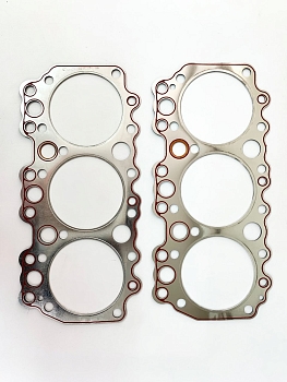 Прокладка головки блока Д-260 (на 3 цил. к-т из 2 шт.) с герметиком усилена (обложена) металлом  БЦМ