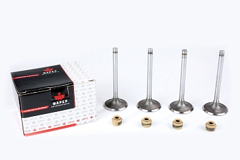 Клапана впускные дв. 417, 421 ОРИГИНАЛ (к-т 4 шт. с м/с колпачками) ФАРЕР