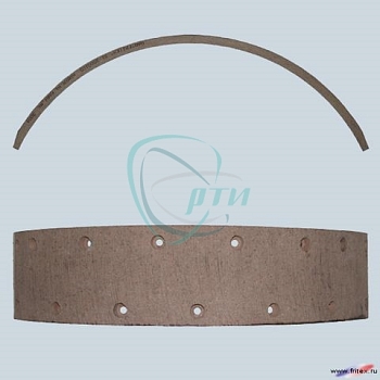 Накладка тормозная Г-3307, ПАЗ, КрАЗ перед.длин.сверл.