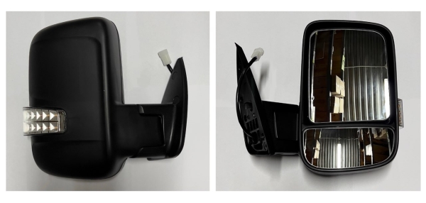 Зеркало заднего вида /Г-ль Бизнес/(одноногое) руч. привод, обогрев, с повт, тисненое (черное) пр.