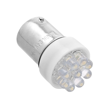 Лампа светодиодная Т15 24V-9LED WHITE ВА15S Маяк (указ.поворота,стоп-сигнал)