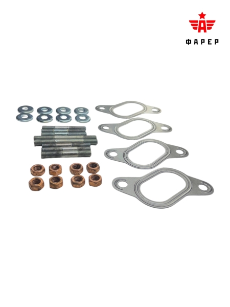 Р/к выпускного коллектора (крепления) дв.406 (прокладка металл, полный) ФАРЕР