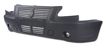 33 Бампер Газель "Бизнес" передний в сборе (литая решетка) с ПТФ