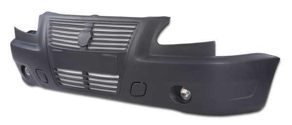 Бампер Газель "Бизнес" передний в сборе (литая решетка) с ПТФ