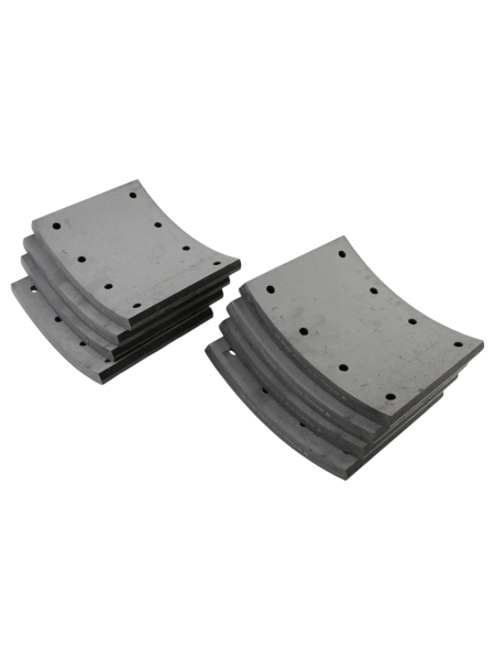 Накладка тормозная КАМАЗ с заклепками (к-т 8 шт. шлиф 2-х сторон 18,5х13,5 асбест)