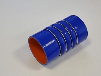 Патрубок интеркулера d100, L210CR 4/5 (силикон, с металлическими кольцами)