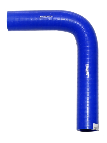 Патрубок радиатора угловой 50х50х230/280 силикон Deutz, МАЗ 505 ТехноПартнер