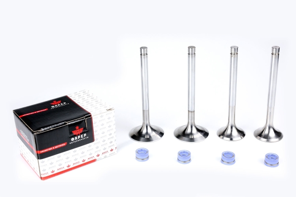 Клапана впускные и выпускные дв. ЯМЗ 236, 238 ОРИГИНАЛ (к-т 2+2 шт с м/с колпачками) ФАРЕР