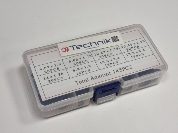 Набор резиновых колец 8 размеров, 145 штук