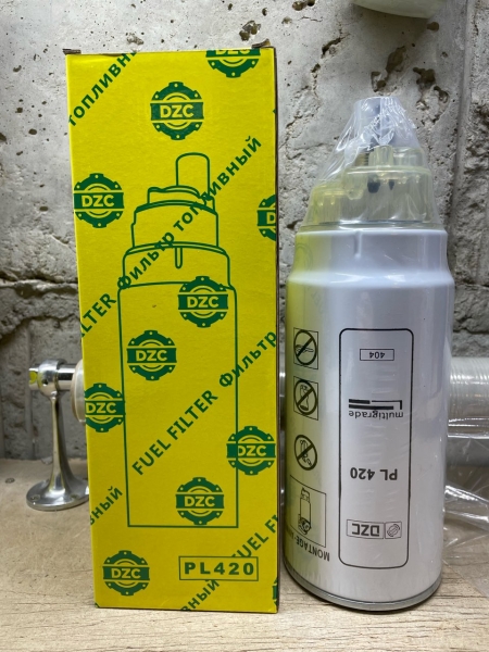 44 Фильтр топливный грубой очистки (элемент) с отстойником (Аналог MANN FIULTER PL420) DZC