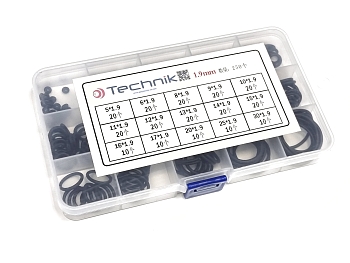 Набор резиновых колец 15 размеров, 250 штук, 1.9 мм