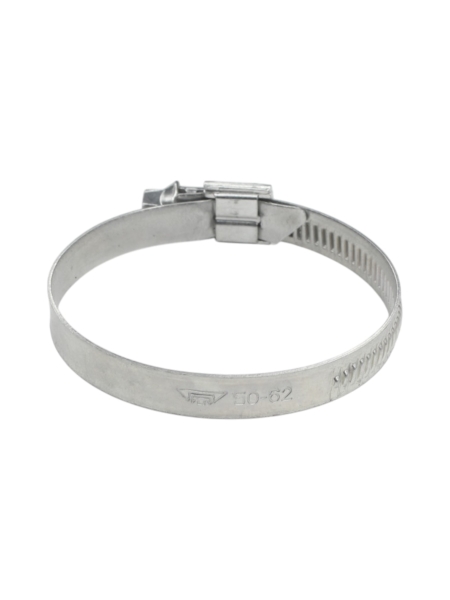 Хомут червячный 50-62/9 (цинковое хроматирование) Завод ТРУД