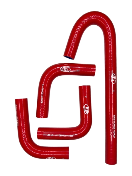 Патрубки отопителя Г-31105 дв.Крайслер (к-т 4 шт.) красный ПТП