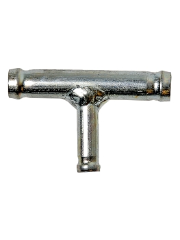 Переходник (тройник) 8мм/6мм металлический карбюратора (Солекс)