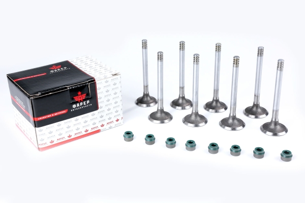 Клапана впускные дв. 405,406,409 ОРИГИНАЛ (к-т 8 шт. с м/с колпачками) ФАРЕР