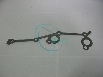 Прокладка крышки цепи левая Г-дв.406 (паронит 0,5)