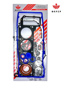 Комплект прокладок дв. ЗМЗ-405, 409 ЕВРО-3 ЛЮКС силикон,ПГБ с герм.Фритекс, паронит 0.8 29шт ФАРЕР