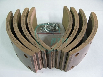 Накладка тормозная Г-53 перед. комплект 8шт. с заклепками (асбестовая)