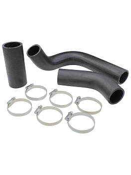 Патрубки радиатора 3302 Бизнес дв. 4215,4216 ЕЗ до 2010 г (к-т 3 шт. с червячными хомутами) ОРИГИНАЛ