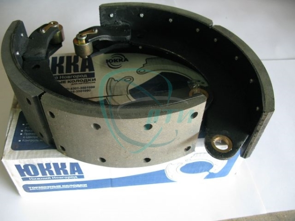 Колодка тормозная ПАЗ 3205, 32053 мост Канаш (б/асб.) (накладка "ТИИР") (инд.упак.) (комп. 2шт)