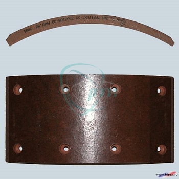 Накладка тормозная Г-53, ПАЗ зад. сверл.(асбестовая)